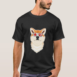 Akita Inu Japan Sunglasses I Japanese Flag 1 T-Shirt