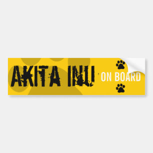 Akita Inu on Board Bumper Sticker