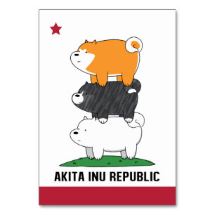 Akita Inu Republic Table Number