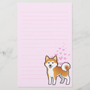 Akita Inu / Shiba Inu Love Stationery