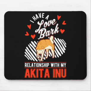 Akita Inu Valentines Day Japanese Akita Mouse Pad