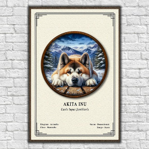 Akita Inu Zoology Series Poster