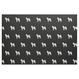 Akita Love Fabric