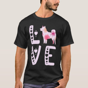 Akita Love Heart Shiba Inu Akita Dog Akita Inu Pu T-Shirt