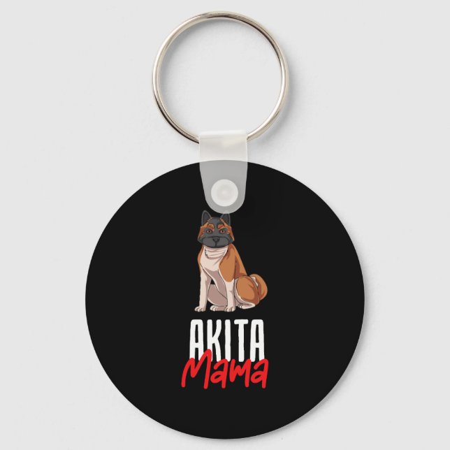 Akita Mama Key Ring (Front)