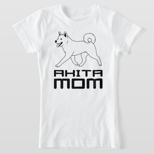 Akita Mom T-Shirt (Laydown)