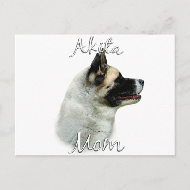 Akita Mum 2 Postcard (Front)