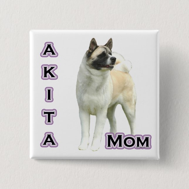 Akita Mum 4 - Button (Front)