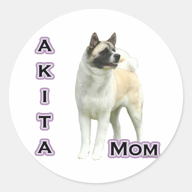 Akita Mum 4 - Sticker (Front)