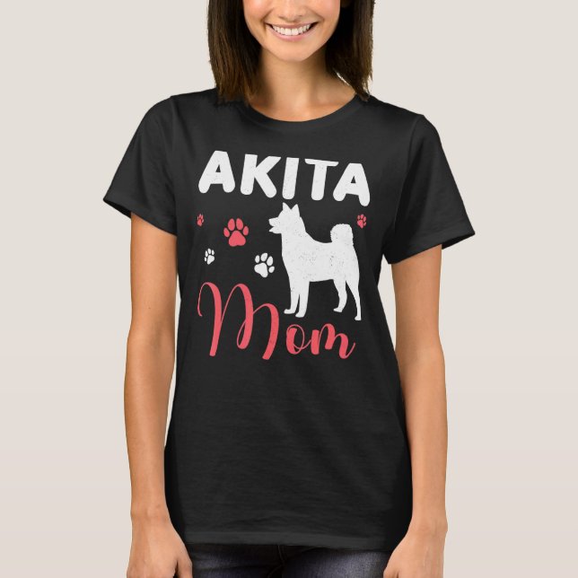 Akita Mum Dog Mum American Akita Inu T-Shirt (Front)