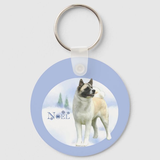 Akita Noel Keychain (Front)