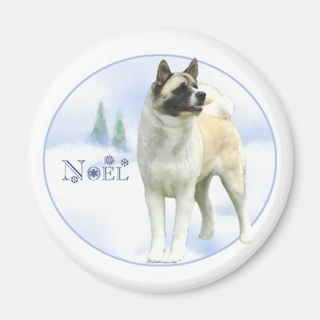 Akita Noel Magnet (Front)