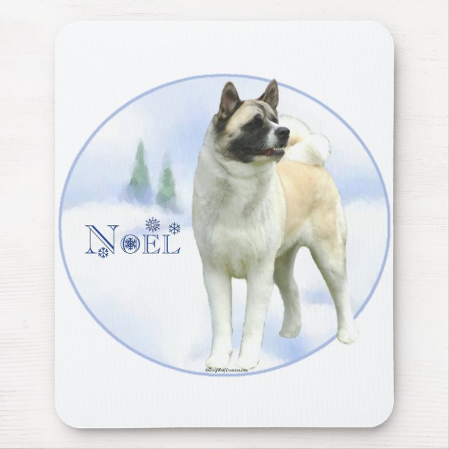 Akita Noel Mouse Pad (Front)