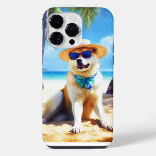 Akita on Beach, summer gift for dog lovers Gift Ta iPhone 14 Pro Max Case