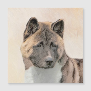 Akita Painting - Cute Original Dog Art
