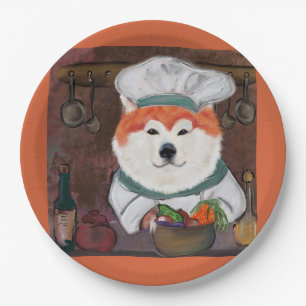 Akita     paper plate