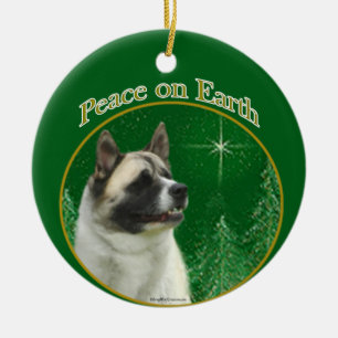 Akita Peace Ceramic Tree Decoration