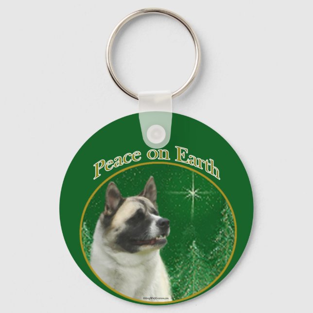 Akita Peace Key Ring (Front)