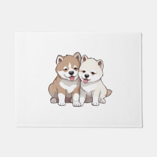 akita puppy Classic T-Shirt Doormat