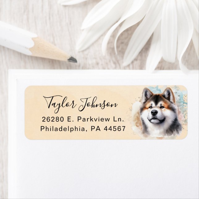 Akita Return Address Label (Insitu)