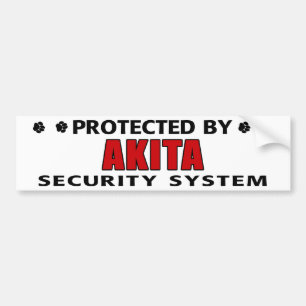 Akita Security System Bumper Sticker