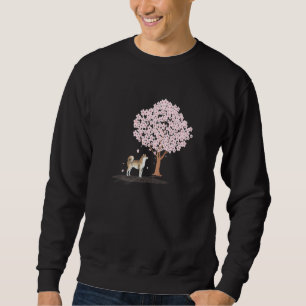 Akita Shiba Inu Dog Japanese Cherry Blossom Sakura Sweatshirt