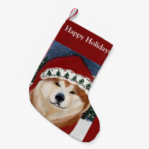 AKITA SMALL CHRISTMAS STOCKING