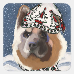 Akita       square sticker
