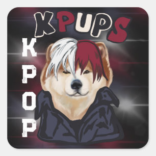 AKITA SQUARE STICKER