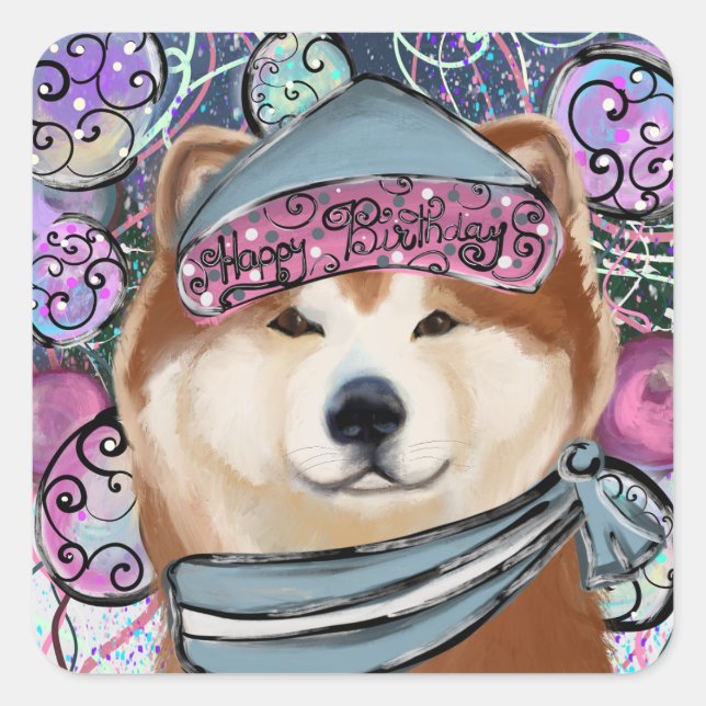 AKITA                SQUARE STICKER (Front)