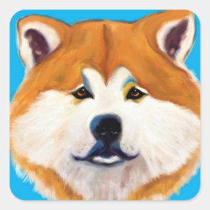 AKITA    SQUARE STICKER