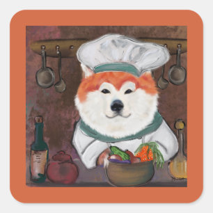 Akita     square sticker