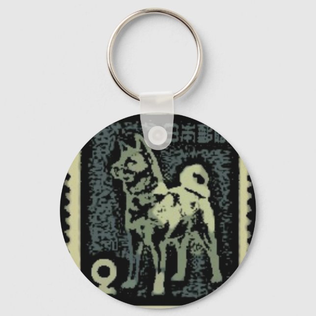 Akita Stamp Key Ring (Front)