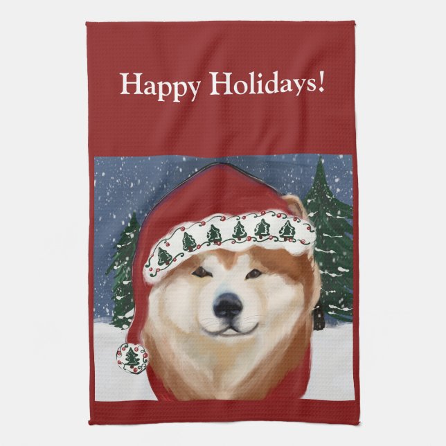 AKITA           TEA TOWEL (Vertical)