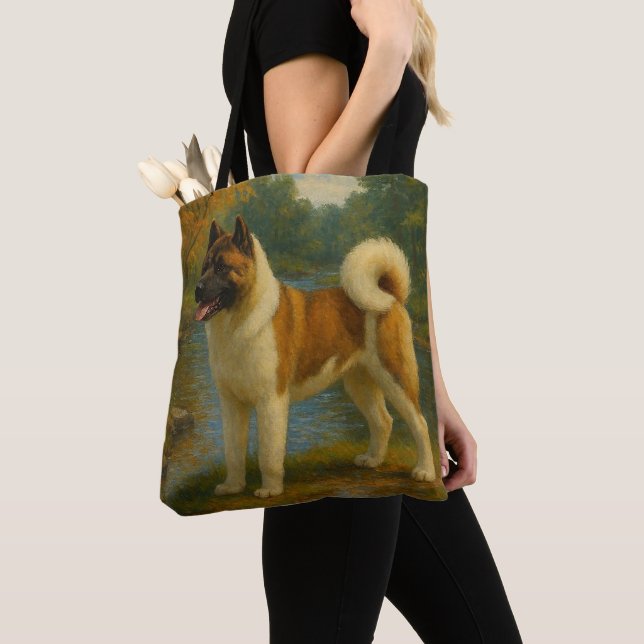 Akita Tote Bag (Close Up)