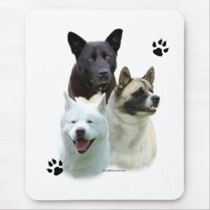 Akita Trio Mouse Pad