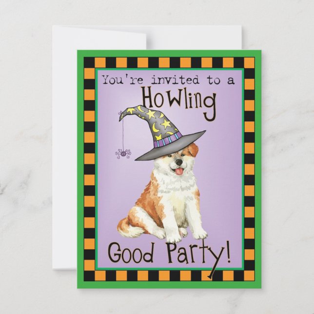 Akita Witch Invitation (Front)