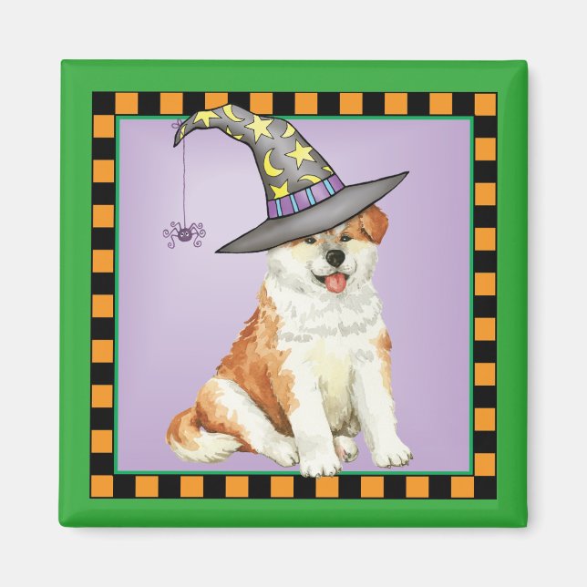 Akita Witch Magnet (Front)