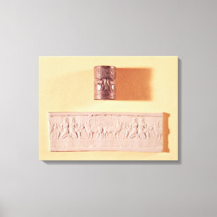 Akkadian cylinder seal and impression canvas print