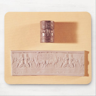 Akkadian cylinder seal and impression mouse pad