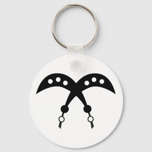 AKOFENA   Adinkra Symbol of Courage and Valour Key Ring