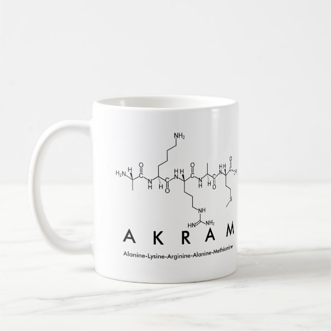 Akram peptide name mug (Left)