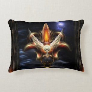 Akrellian Torch Fire Portrait Decorative Cushion
