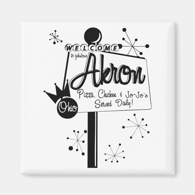 Akron Jojo's & Chicken Magnet (Front)