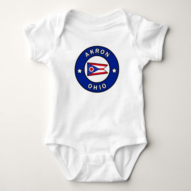 Akron Ohio Baby Bodysuit (Front)