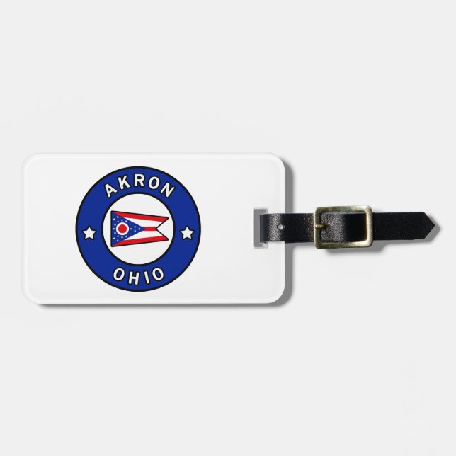 Akron Ohio Luggage Tag (Front Horizontal)