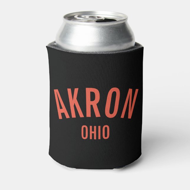 Akron, Ohio Magnet Can Cooler (Can Back)
