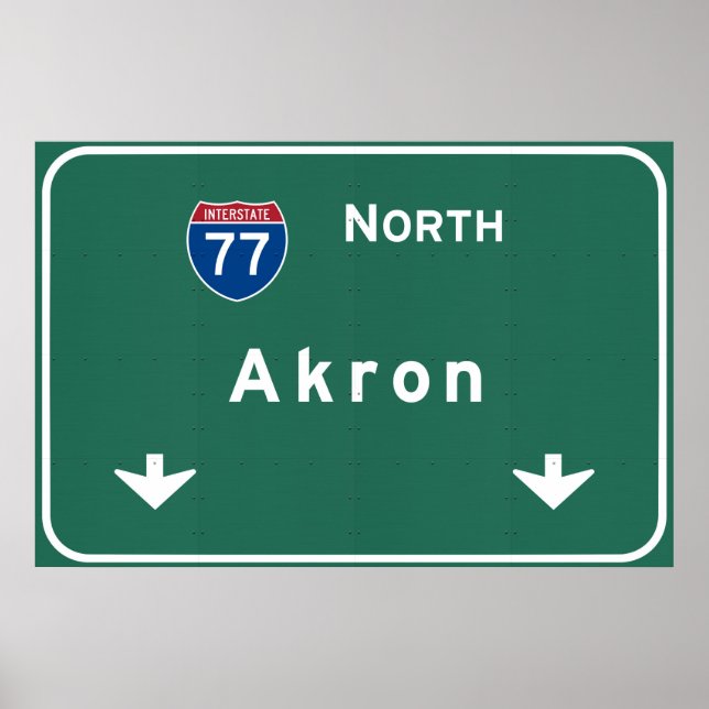 Akron Ohio oh Interstate Highway Freeway : Poster (Front)