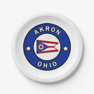Akron Ohio Paper Plate