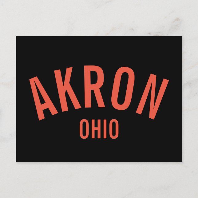 Akron, Ohio Postcard (Front)
